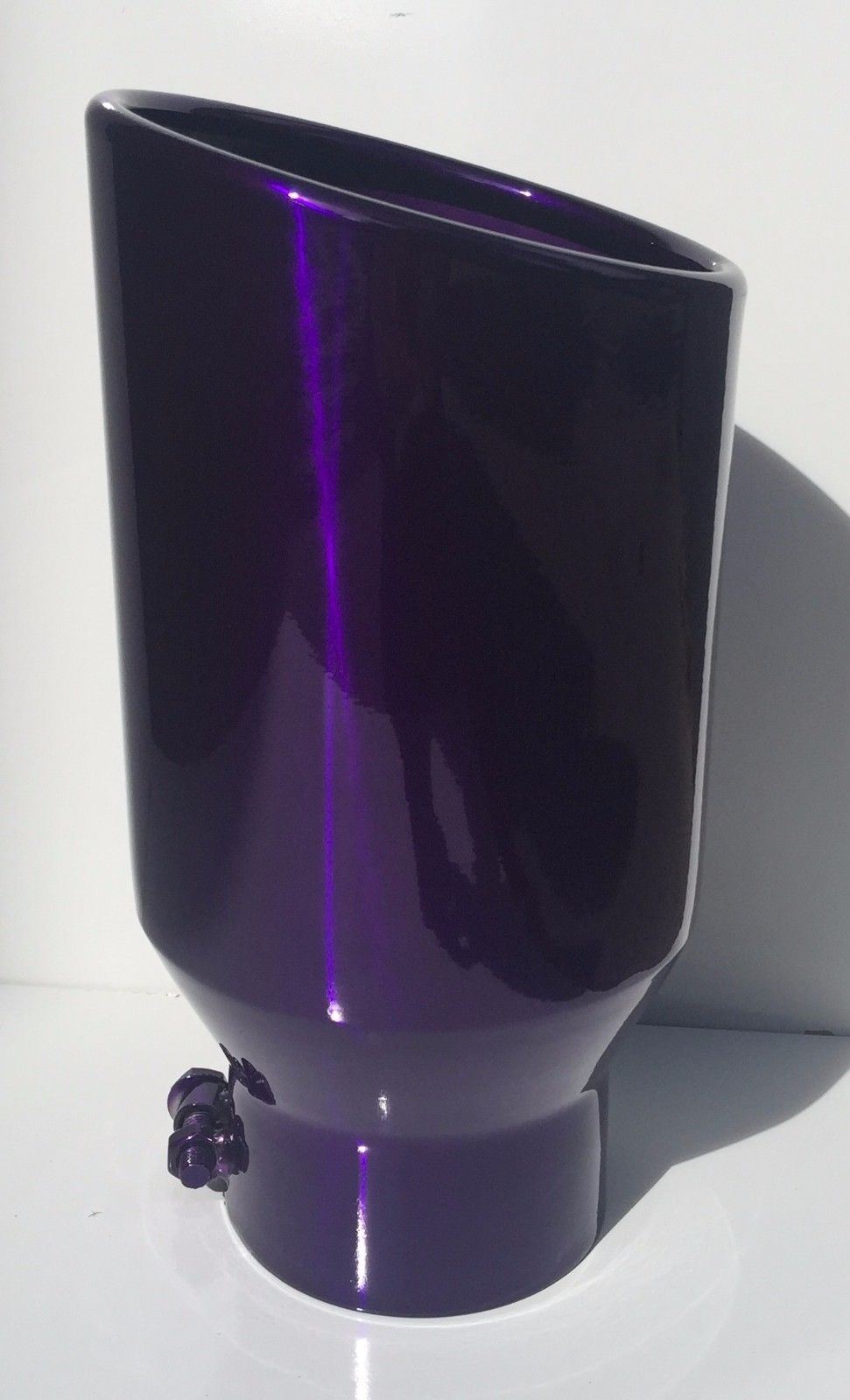 TRANSPARENT CHROME PURPLE 4" x 6" x 12" DIESEL EXHAUST TIP