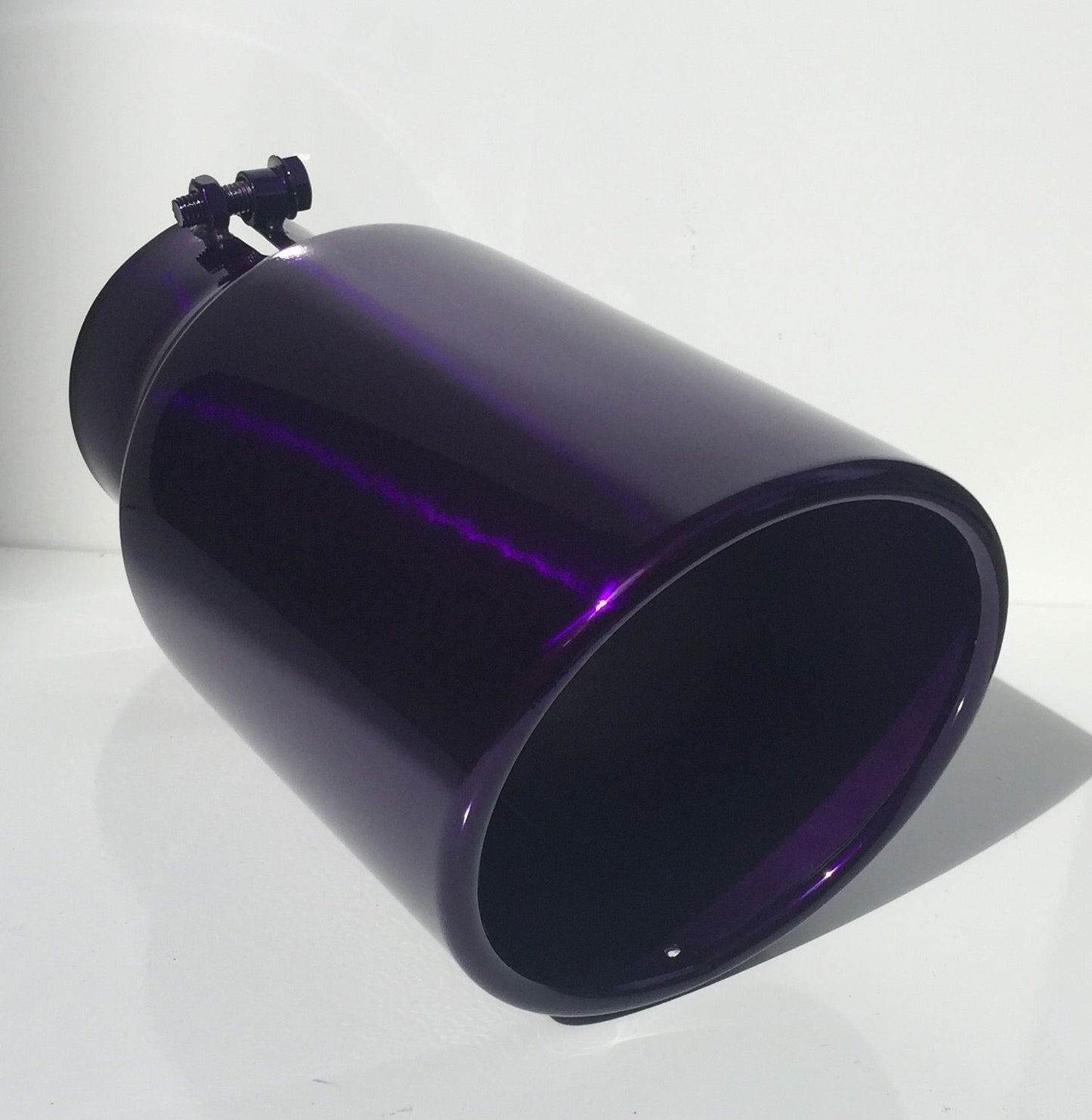 TRANSPARENT CHROME PURPLE 4" x 6" x 12" DIESEL EXHAUST TIP