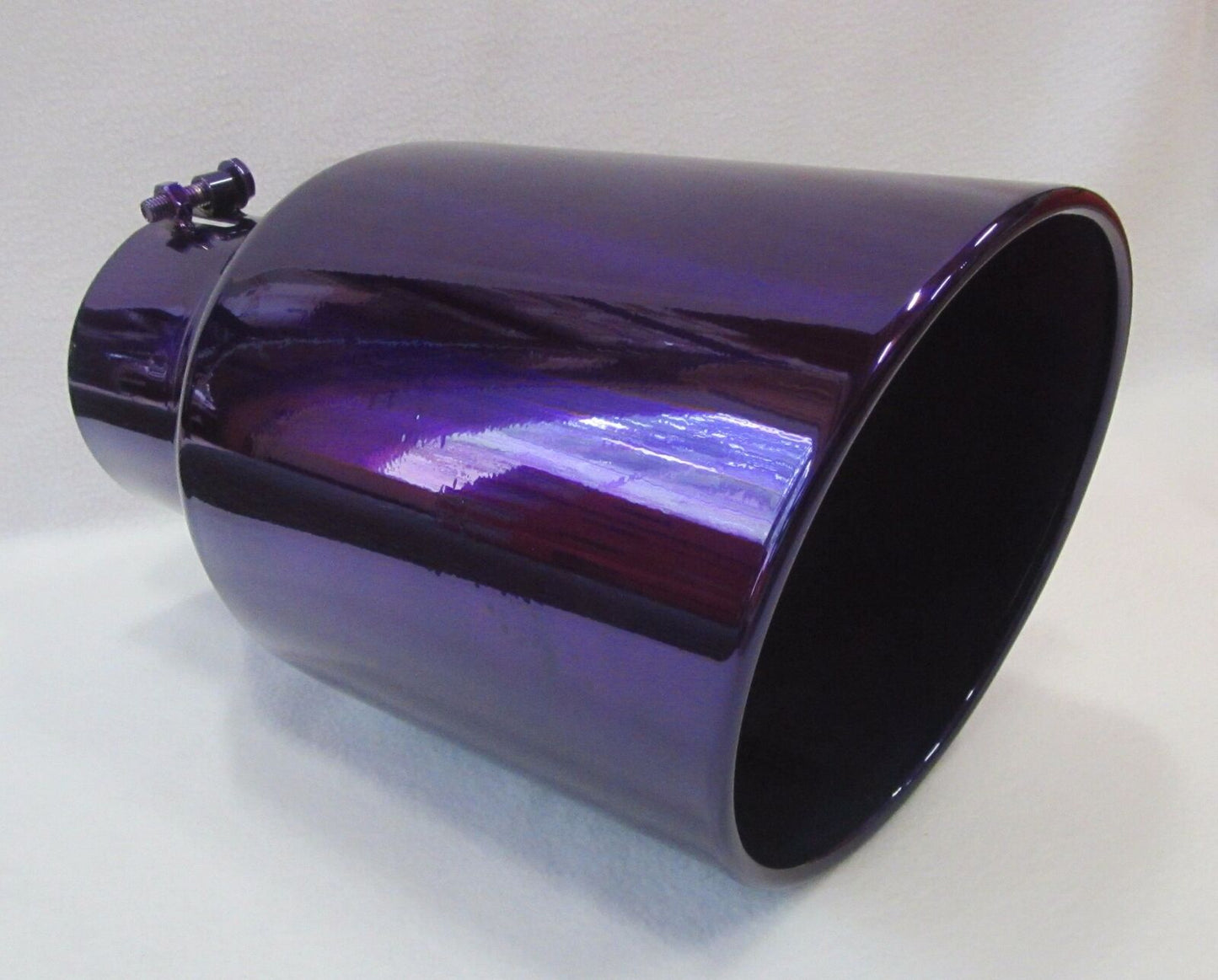 TRANSPARENT CHROME PURPLE 5" x 8" x 15" DIESEL EXHAUST TIP