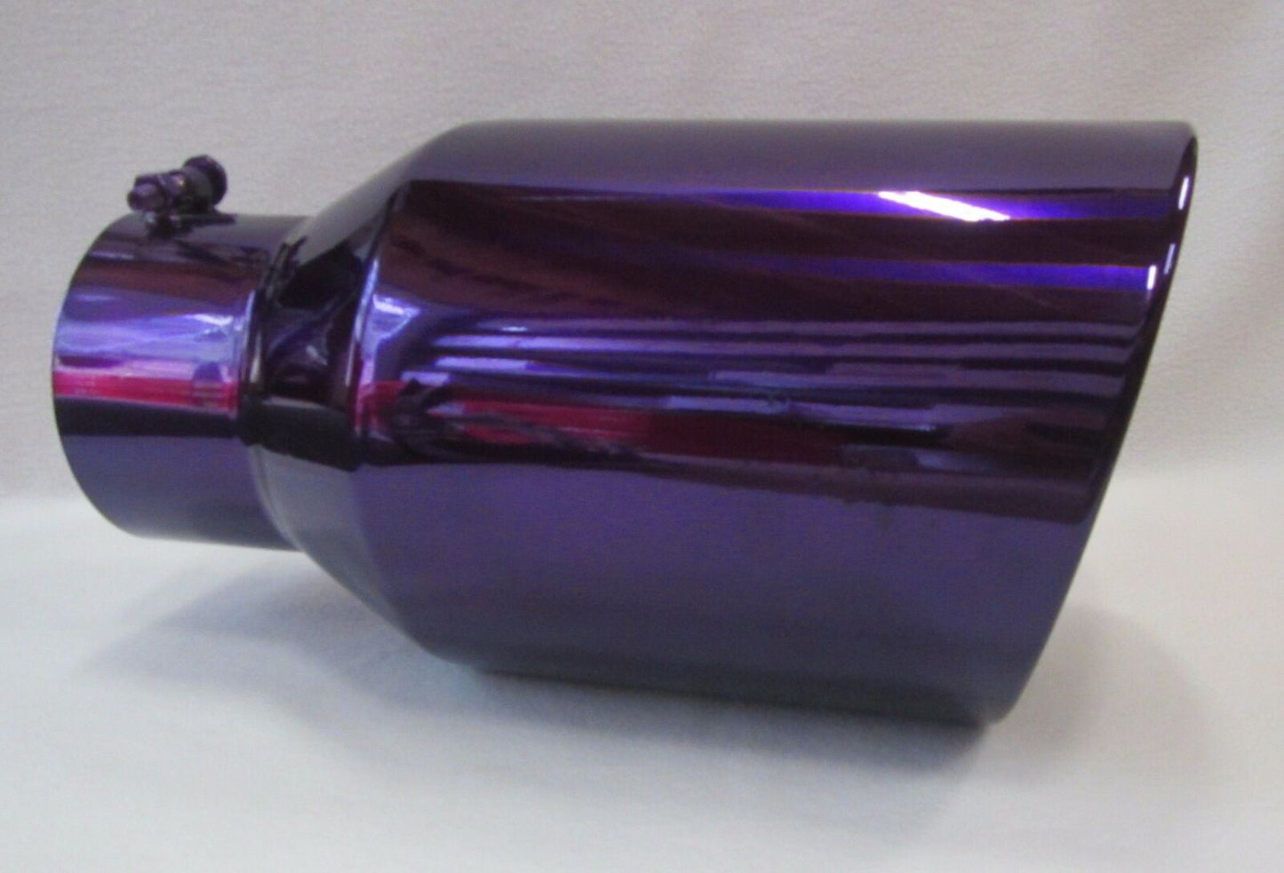 TRANSPARENT CHROME PURPLE 5" x 8" x 15" DIESEL EXHAUST TIP