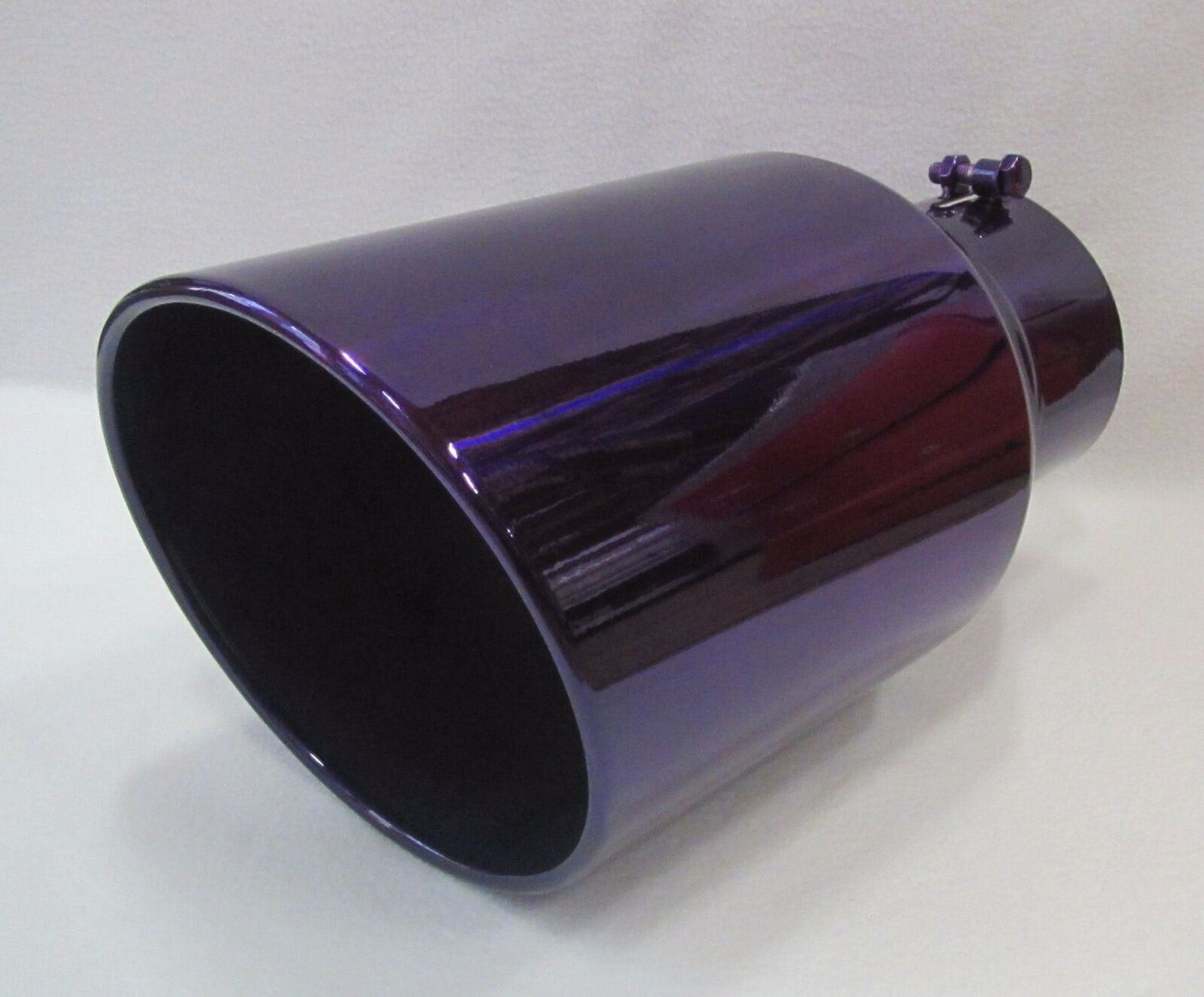 TRANSPARENT CHROME PURPLE 5" x 8" x 15" DIESEL EXHAUST TIP