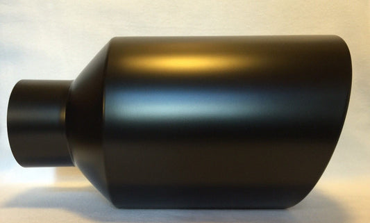 FLAT BLACK DODGE CUMMINS 5” INLET 10” OUTLET 18” LONG DIESEL EXHAUST TIP