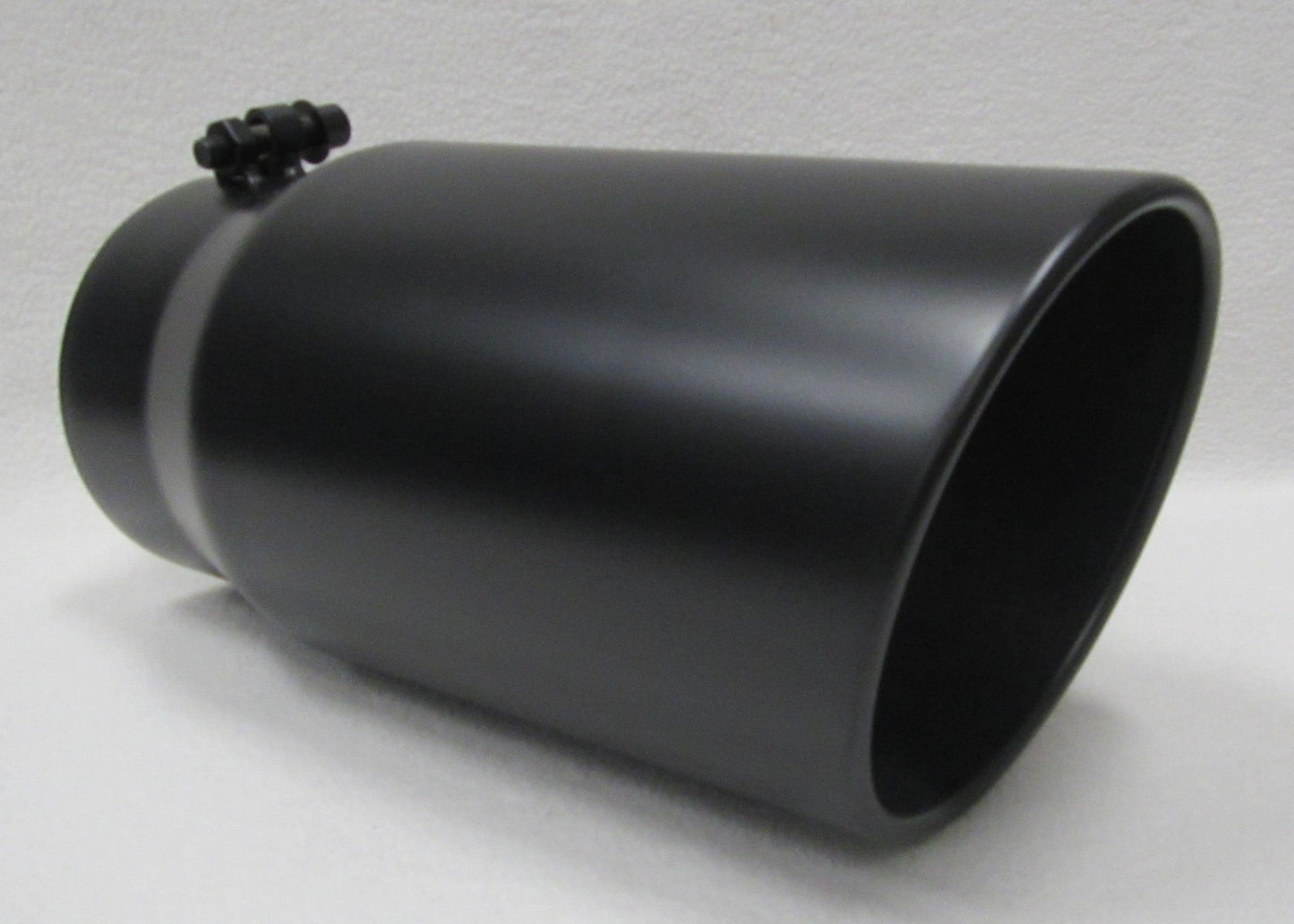 FLAT BLACK 5" INLET 6" OUTLET 12" LONG DIESEL EXHAUST TIP - FORD POWERSTROKE 7.3L