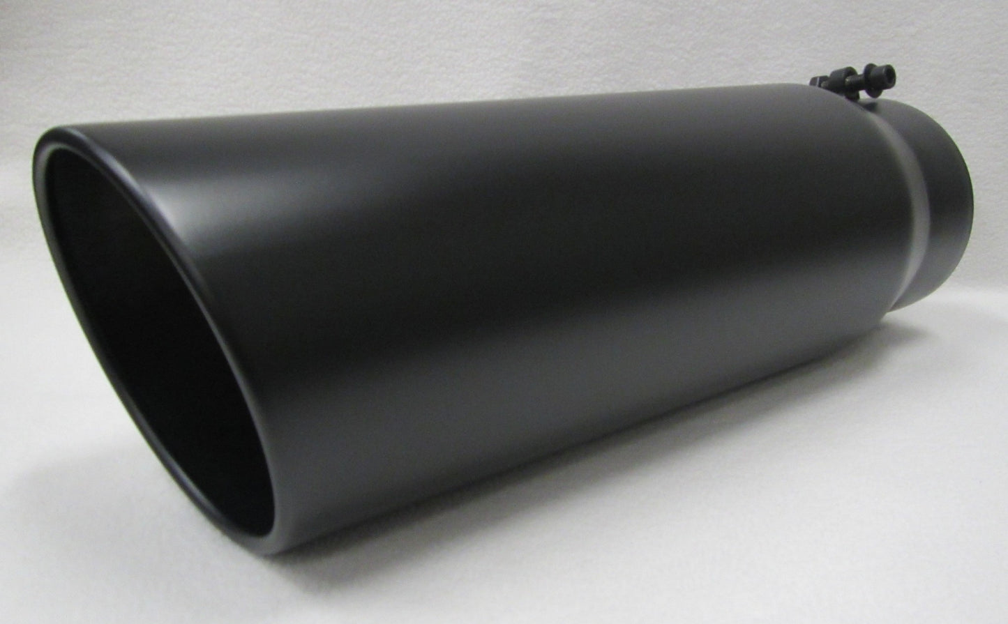 FLAT BLACK 5" INLET 6" OUTLET 18" LONG DIESEL EXHAUST TIP - DODGE CUMMINS 6.7L