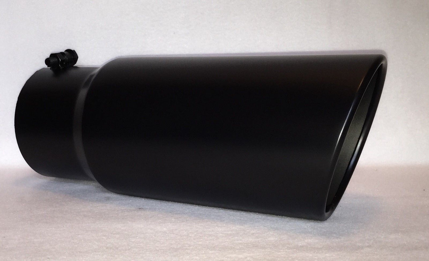 FLAT BLACK 5" INLET 6" OUTLET 15" LONG DIESEL EXHAUST TIP - DODGE CUMMINS 6.7L