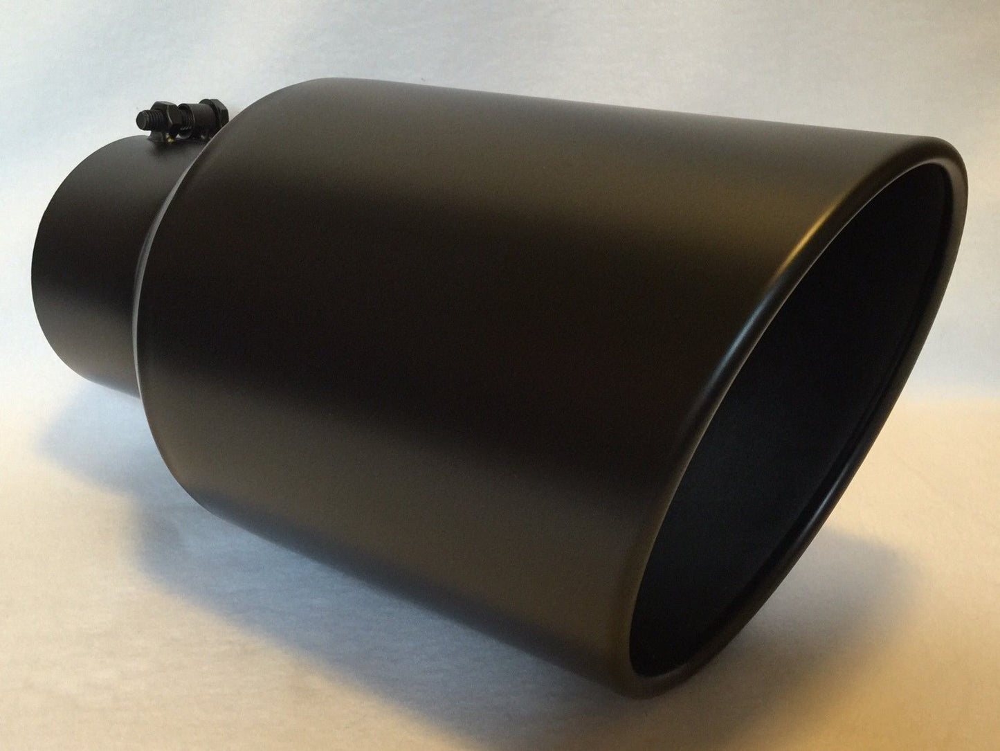 FLAT BLACK 5" INLET 8" OUTLET 15" LONG DIESEL EXHAUST TIP - FORD POWERSTROKE 7.3L