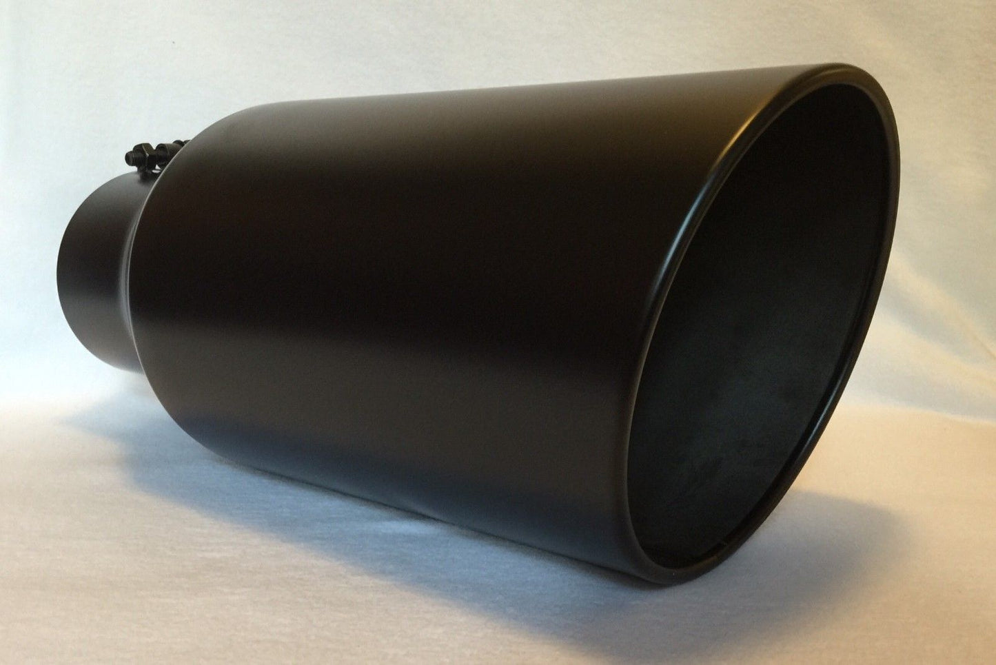 FLAT BLACK 5" INLET 8" OUTLET 18" LONG DIESEL EXHAUST TIP - DODGE CUMMINS 6.7L