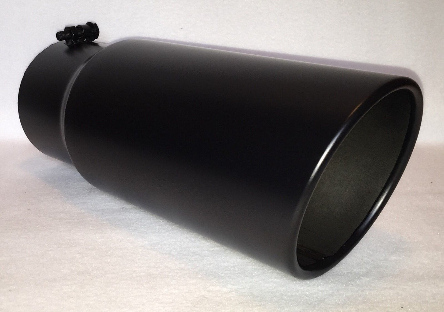 FLAT BLACK 5" INLET 6" OUTLET 15" LONG DIESEL EXHAUST TIP - CHEVY DURAMAX 6.6L