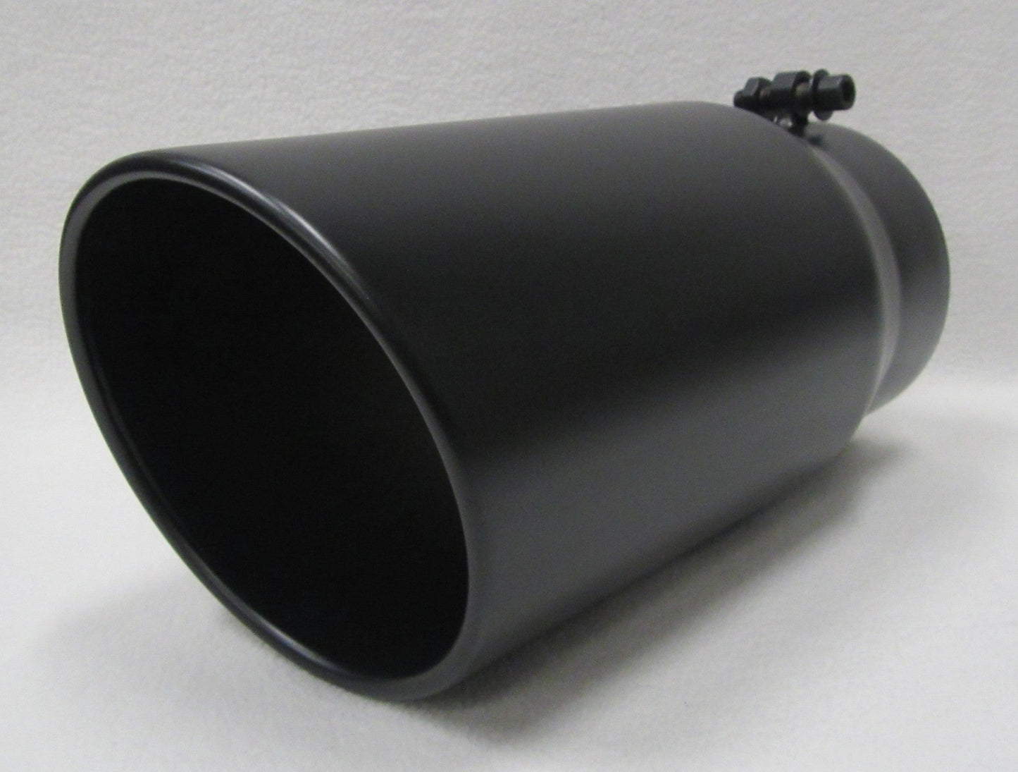 FLAT BLACK 5" INLET 6" OUTLET 12" LONG DIESEL EXHAUST TIP - DODGE CUMMINS 6.7L