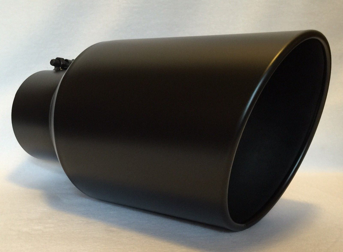 FLAT BLACK 5" INLET 8" OUTLET 15" LONG DIESEL EXHAUST TIP - FORD POWERSTROKE 7.3L