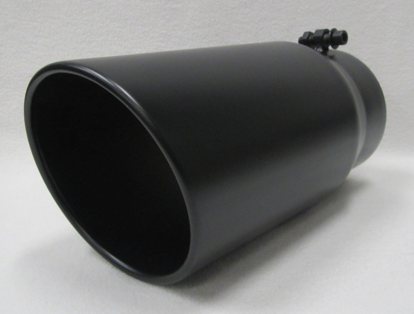 FLAT BLACK 4" INLET 6" OUTLET 12" LONG DIESEL EXHAUST TIP - FORD POWERSTROKE 7.3L