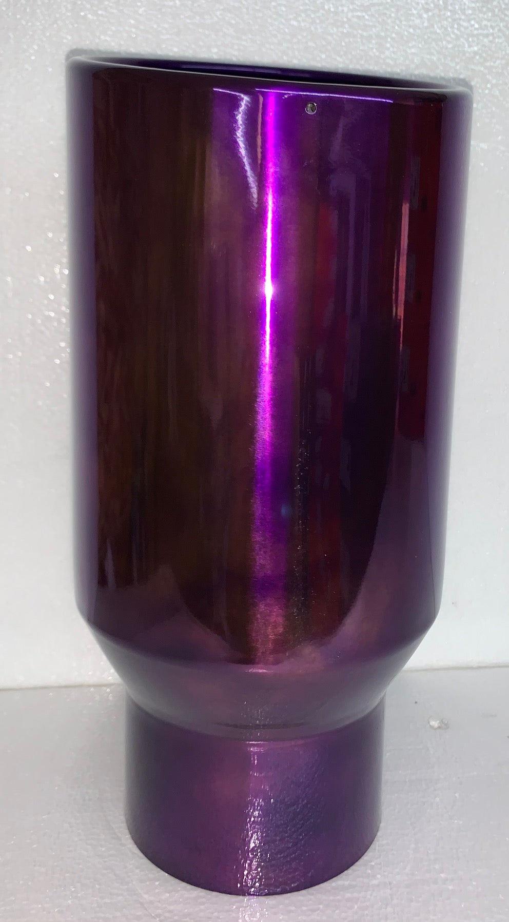 TRANSPARENT CHROME PURPLE 5" x 7" x 15" DIESEL EXHAUST TIP