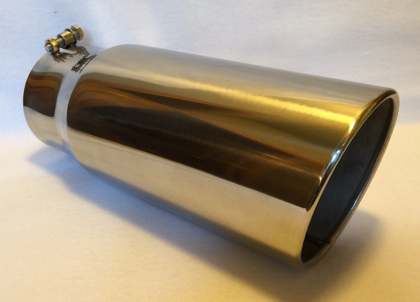 DODGE CUMMINS 4” INLET 6” OUTLET 15” LONG POLISHED STAINLESS DIESEL TIP