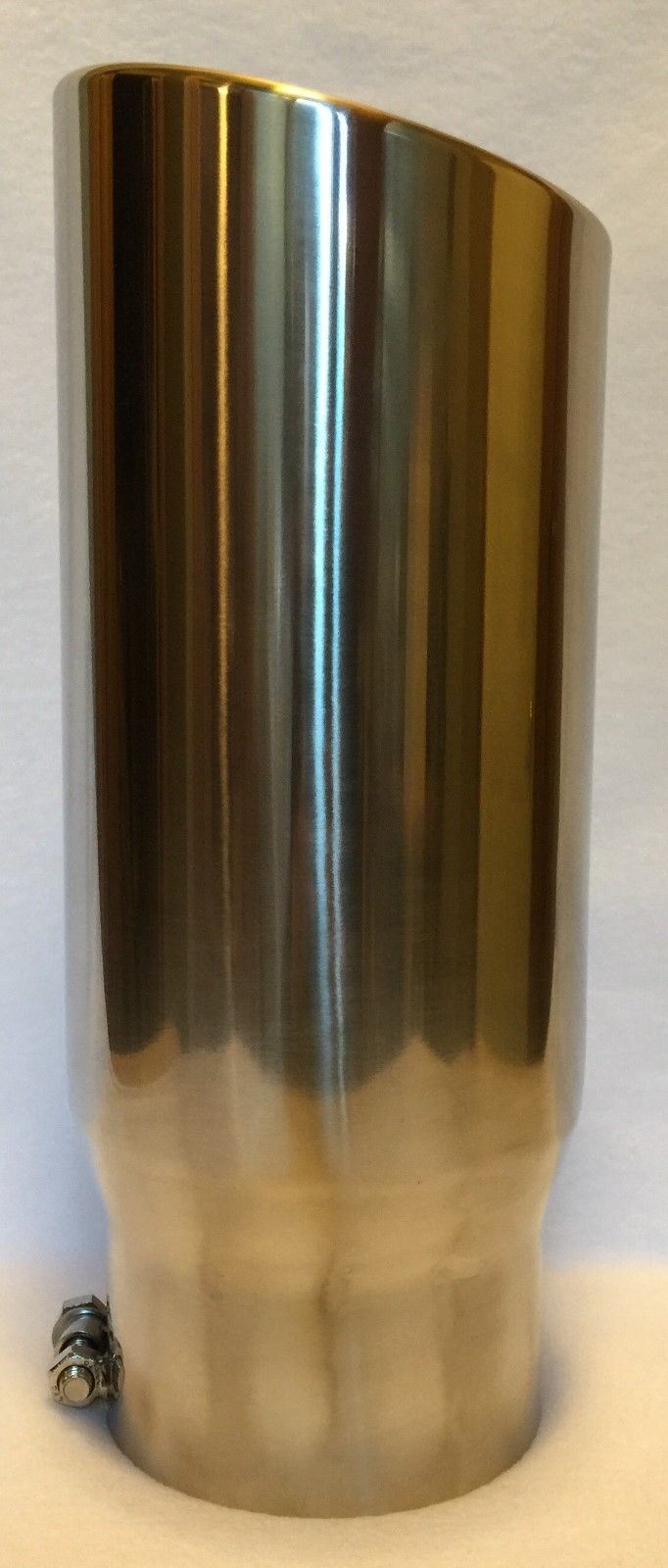 CHEVY DURAMAX 6.6L 4" IN x 6" OUT x 15" LONG POLISHED STAINLESS EXHAUST TIP