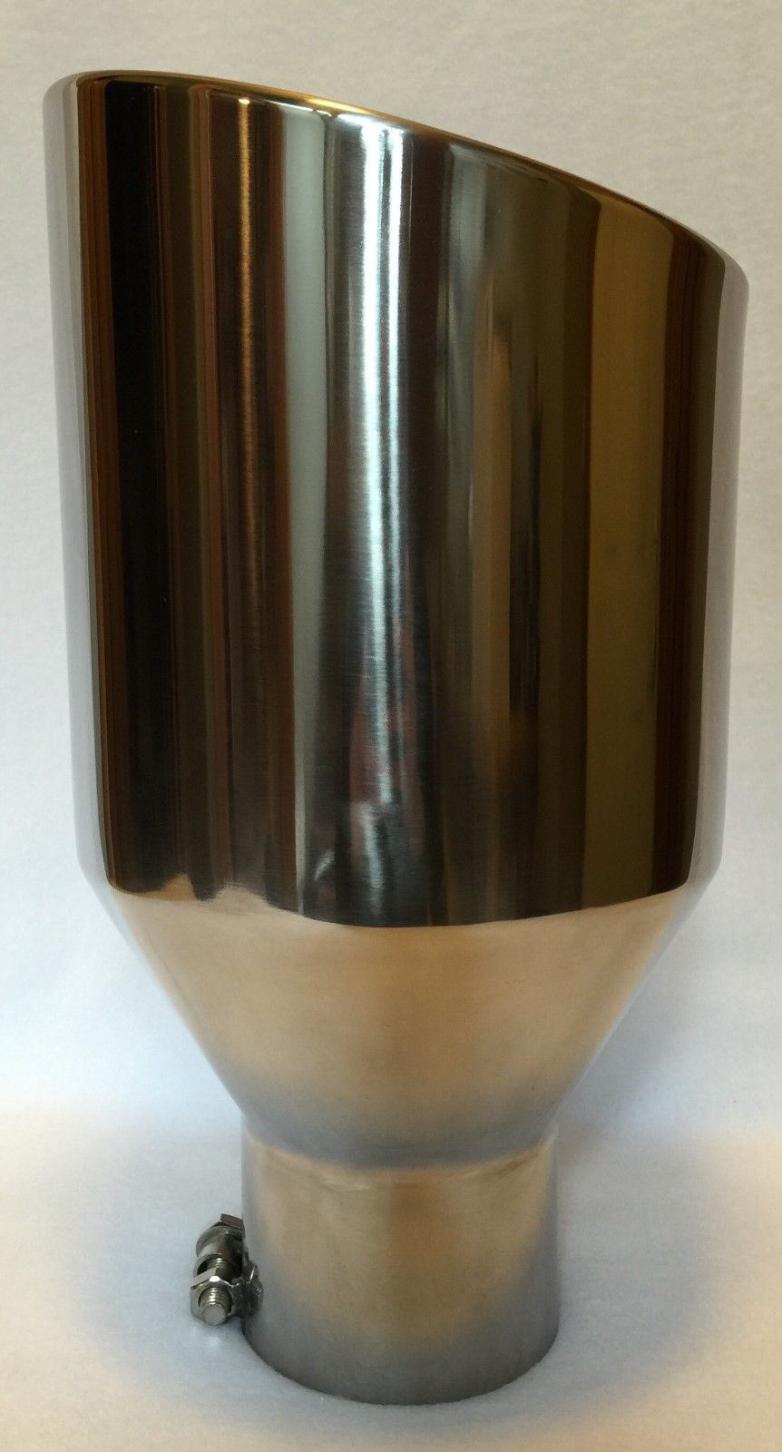 CHEVY DURAMAX 6.6L 5" IN x 8" OUT x 15" LONG POLISHED STAINLESS EXHAUST TIP