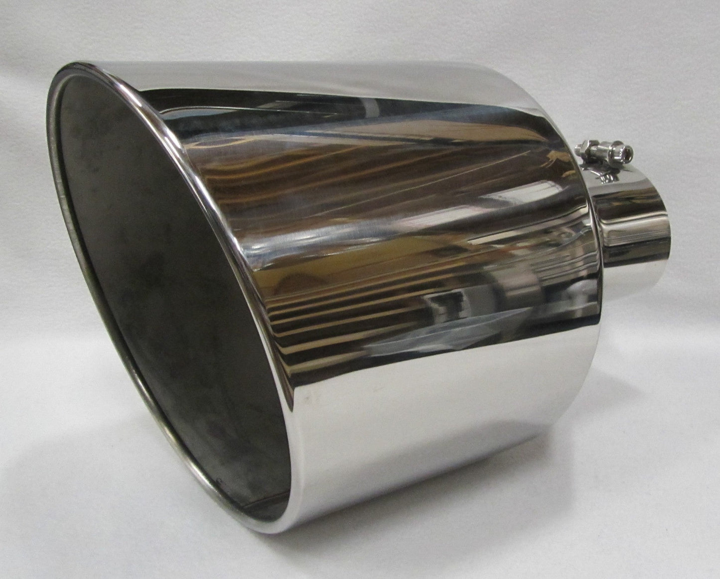CHEVY DURAMAX 6.6L 4" IN x 10" OUT x 15" LONG POLISHED STAINLESS EXHAUST TIP