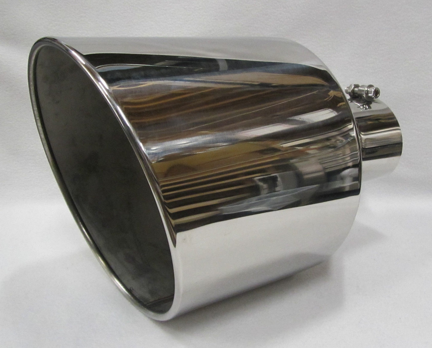 DODGE CUMMINS 4” INLET 10” OUTLET 15” LONG POLISHED STAINLESS DIESEL TIP